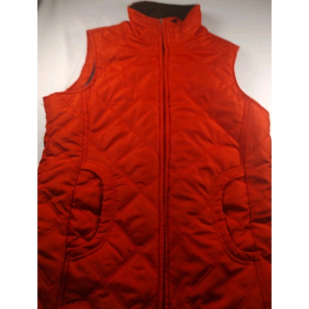 Jane Ashley Womens Red Puffer Vest size Small